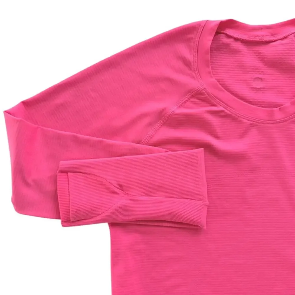 Lululemon Swiftly Tech Long-Sleeve Shirt 2.0 Race Length Sonic Neon Pink Size 6